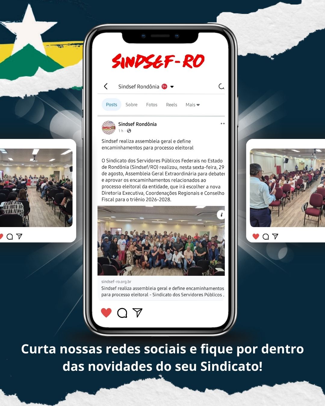 Post instagram nos siga nas redes socias para igreja moderno em branco e verde (1)